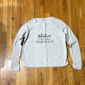 Stylish Gray Women's Sweatshirt with Slogan